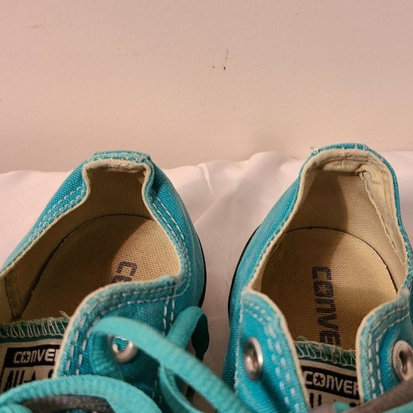 Converse All Star Unisex Low Top Men's Sz 4 Woman's‎ Sz 6 Teal Sneakers Shoes - Picture 6 of 10